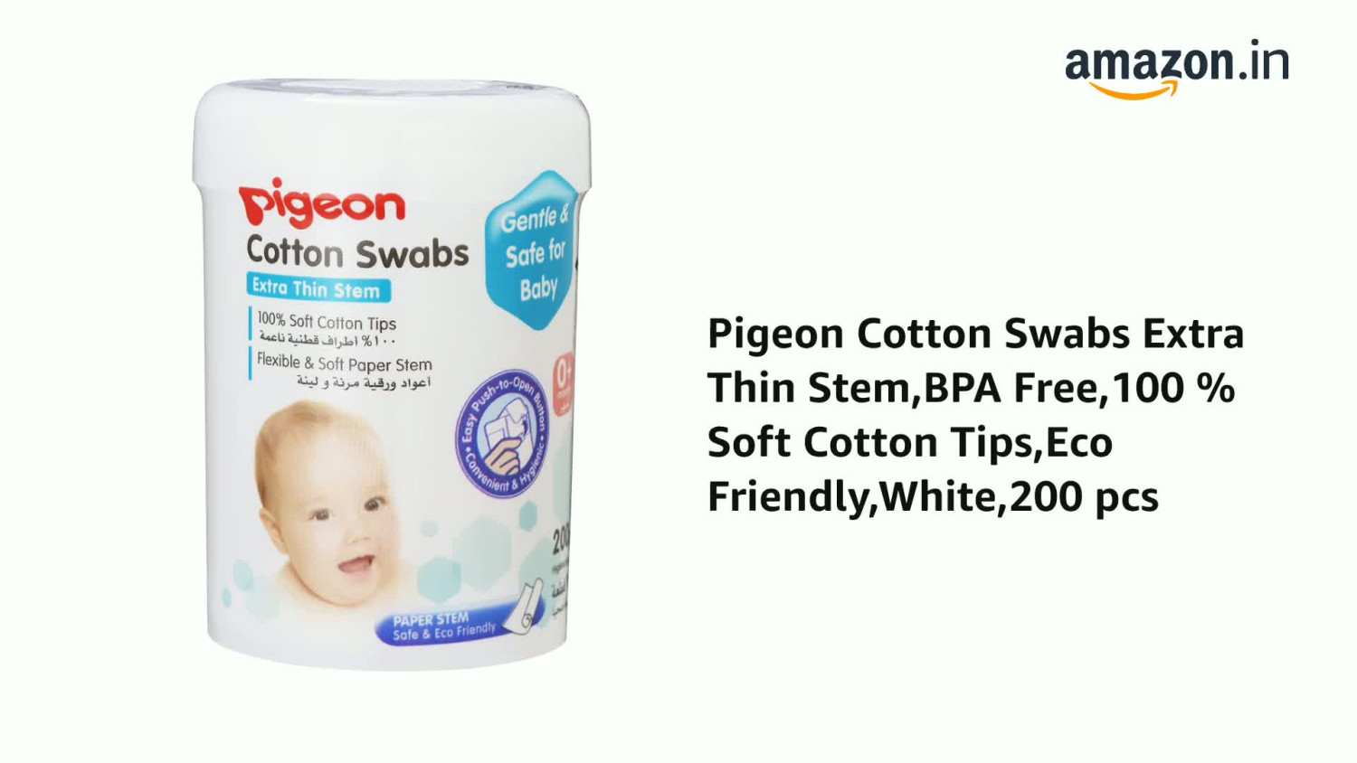 PIGEON COTTON SWABS THIN200PCS/K871 EACH
