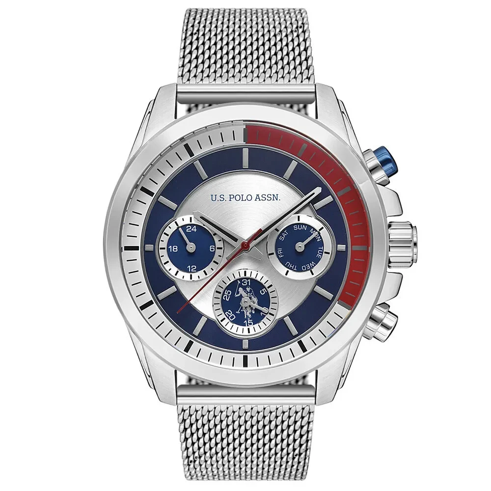 USPA1028-01  U.S. POLO ASSN. GENTS QUARTZ S/S MESH BAND 45.0MM