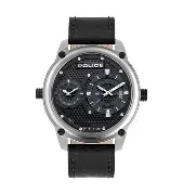 POLICE WATCH G BUSKERUD SS CASE BLK DL BLK LTH STP