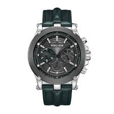 2T SS/IP GUN CASE,CHARCOAL DIAL,GRN LEA