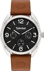 TBL BURN SIL CAS BLK DIAL TAN LTR STR