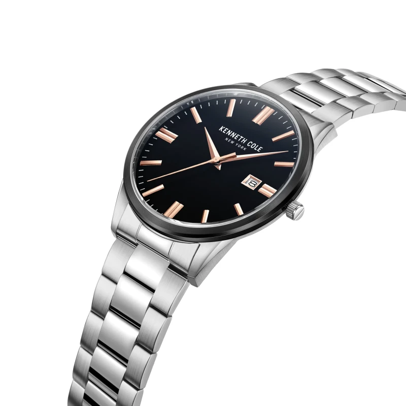 KCNY TT SIL/BLK CAS,BLK DIA,SIL BRT