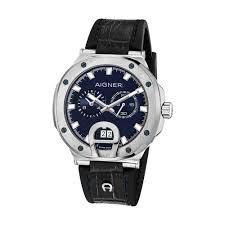 AIG TAV-G SS CAS BLUE BRUSHED DIAL BLK CROCO LTR