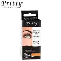 PRITTY BLACK EYELASH & EYEBROW DYE KIT