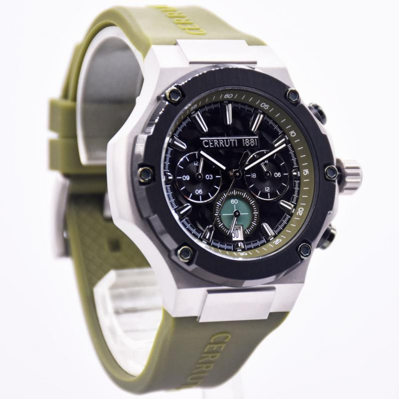 CER G CH SS WHT DIAL BRN LTR