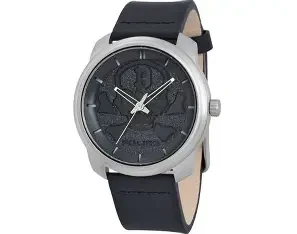 SS CASE, BLACK DIAL/STRAP