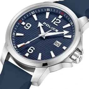 STEEL CASE,BLUE DIAL,BLUE SILICONE STRAP