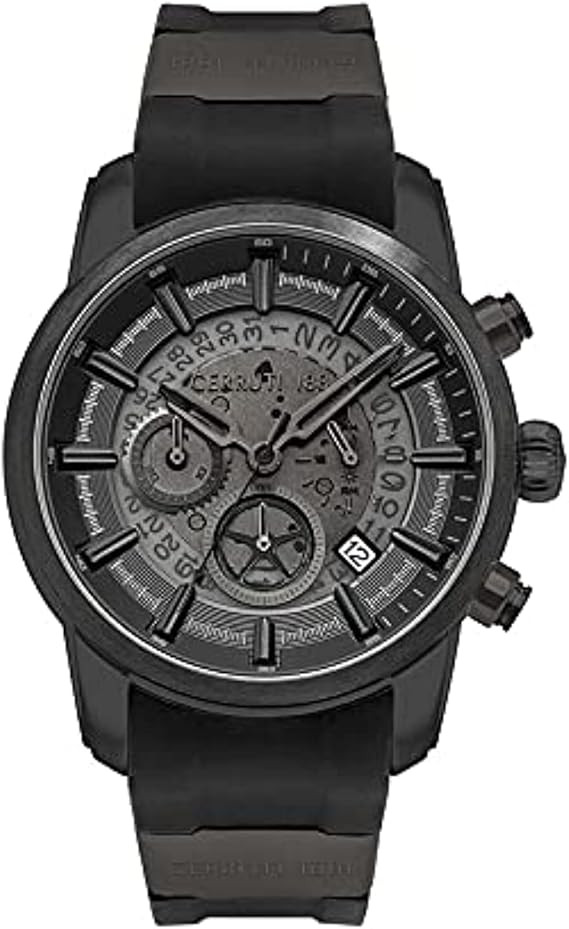 CER G GUN CAS BLK DIAL BLK RBR STP