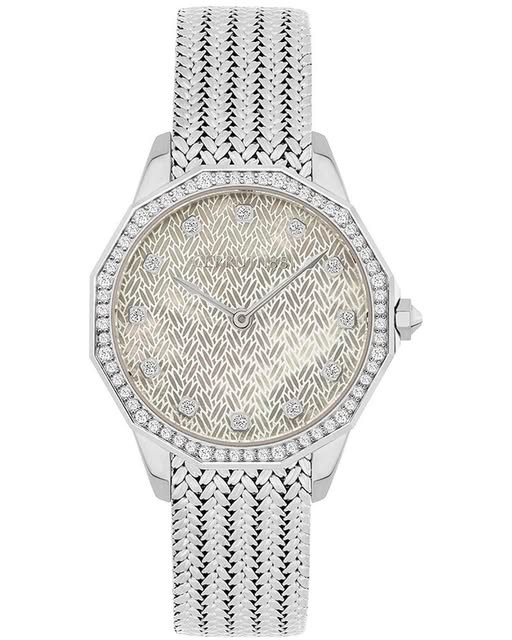 CER L SS CAS CLERA STNS WHT MOP DIAL SS MESH BRT