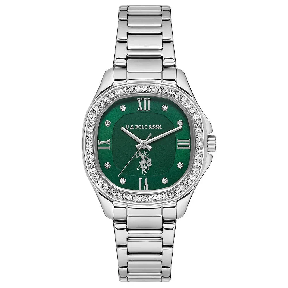 U.S. POLO ASSN. LADIES QUARTZ SS/METAL BAND 32MM