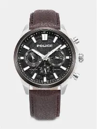 IP GUN CASE, BLACK DIAL,BROWN LEATHER