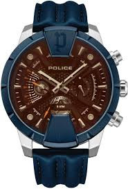 2T SS CAS,OR&BL LASER,BLU TR,BK DIA,BLU LEA