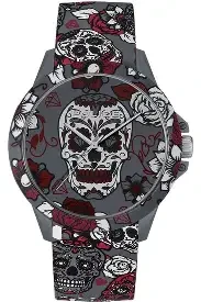 PLASTIC GREY CASE,COOL GREY DIAL/SILICON